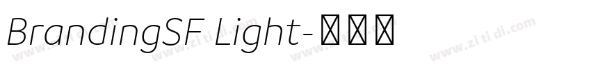 BrandingSF Light字体转换